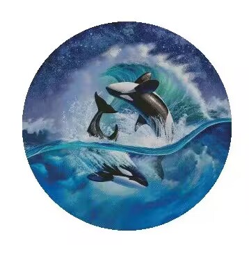 Embroidery Whale - สวยเย็บปลาวาฬชุด 18CT 16CT 14CT Unprinted ชุดปักครอสติชชุดเย็บปักถักร้อย