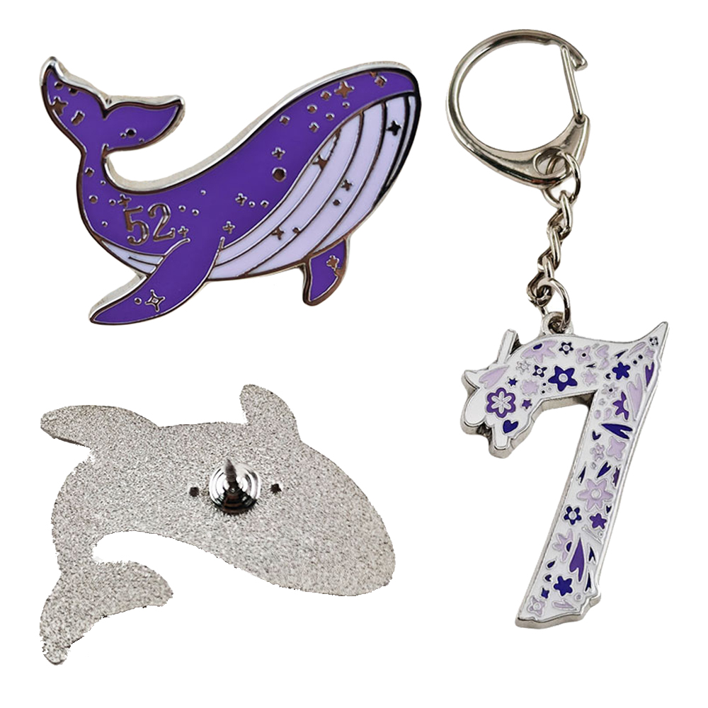 Embroidery Whale - เข็มกลัดเคลือบเงา Kpop ARMY 52 เฮิรตซ์ ลายปลาวาฬโดดเดี่ยว