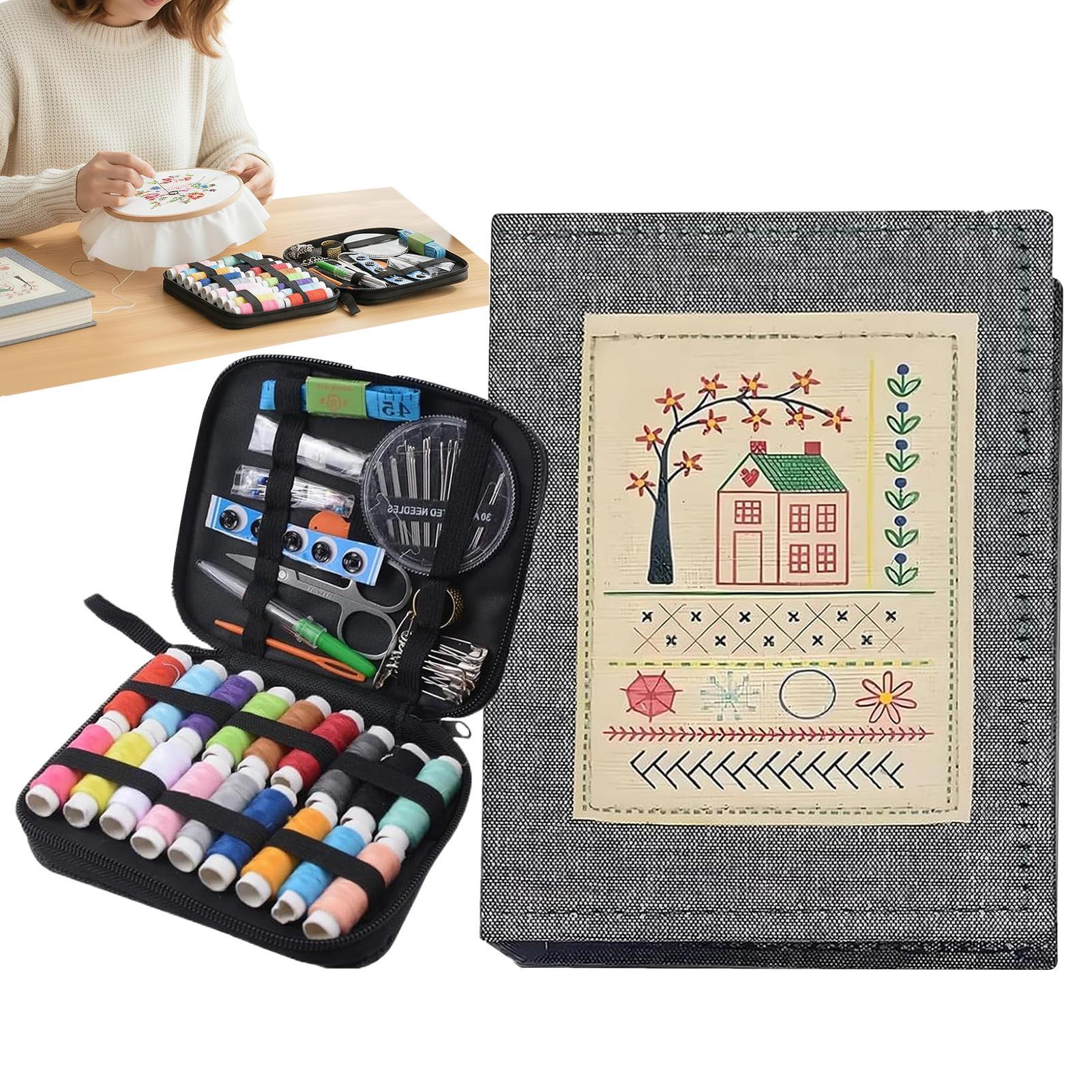 Embroidery Guide Book - หนังสือสอนเย็บปักถักร้อย คู่มือการใช้เข็มปัก พร้อมบทช่วยสอนแบบละเอียด/ หนังสือสอนปัก/ พร้อมอุปกรณ์เย็บผ้า