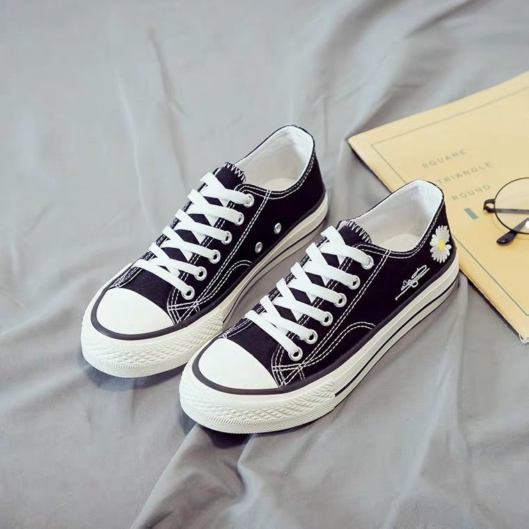 รองเท้าผ้าใบปักลายดอกเบญจมาศสำ - Embroidery Shoes บทวิจารณ์และราคา