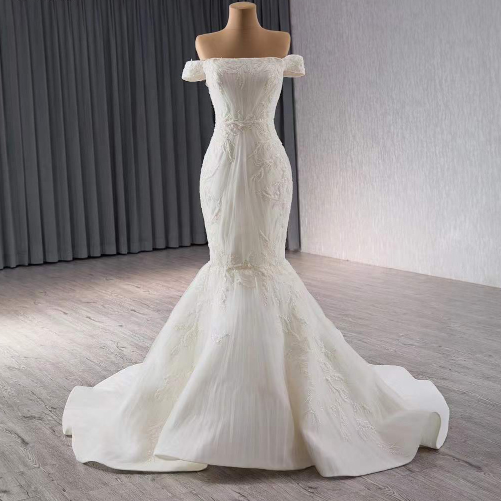 งานแต่งงานชุดที่ไม่มีสายหนังปิ - Embroidery Organza บทวิจารณ์และราคา