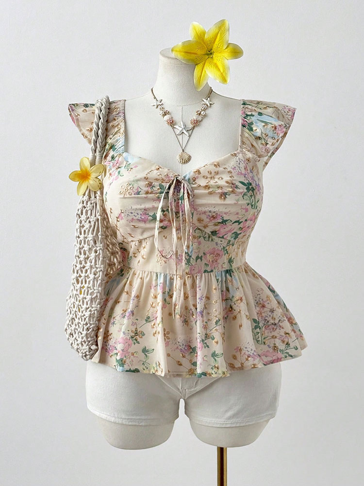 เสื้อครอปปักลายดอกไม้ ไซส์ใหญ่ - Embroidery Vest บทวิจารณ์และราคา
