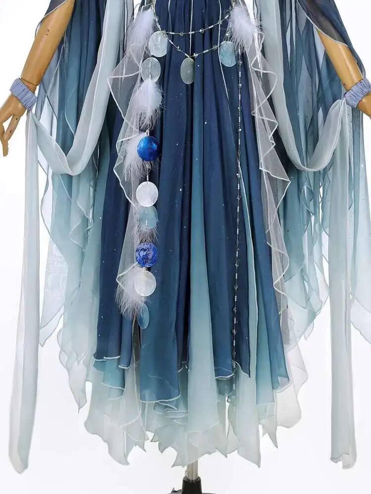 ชุดเดรสสีน้ำเงินแปลกตา ปักลายห - Embroidery Dress บทวิจารณ์และราคา