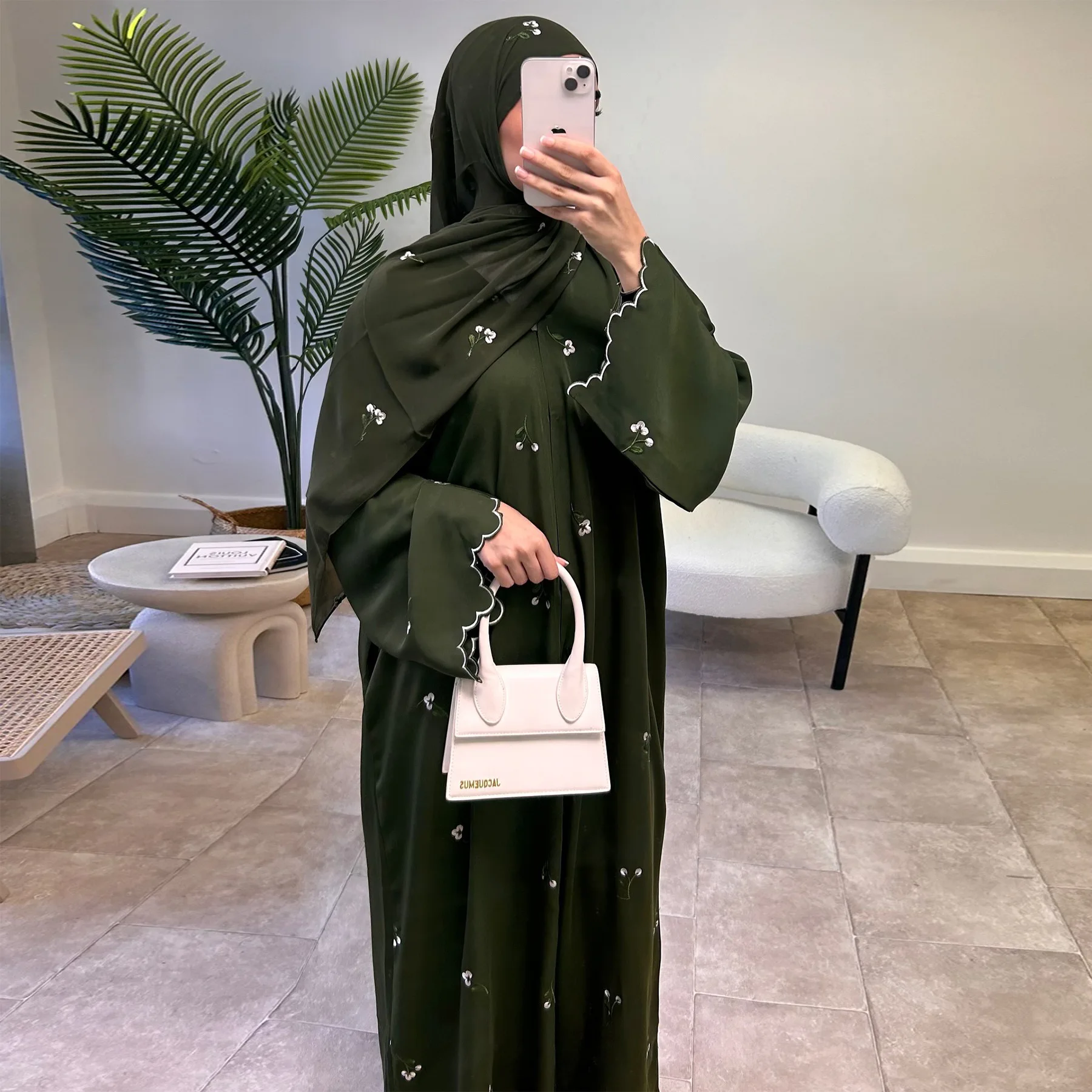 ชุดอาบายะปักลายสำหรับผู้หญิงใน - Embroidery Kaftan บทวิจารณ์และราคา