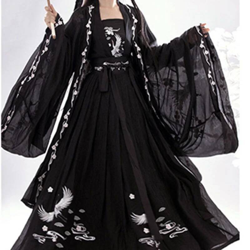 ชุดฮั่นฝูโบราณจีนสำหรับผู้หญิง - Embroidery Dress บทวิจารณ์และราคา