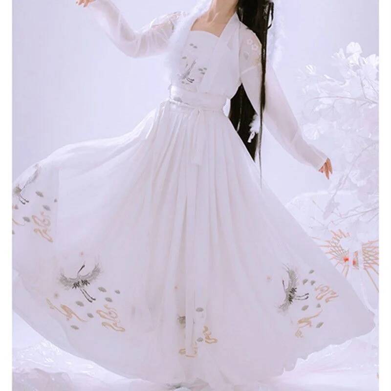 ชุดฮั่นฝูโบราณจีนสำหรับผู้หญิง - Embroidery Dress บทวิจารณ์และราคา