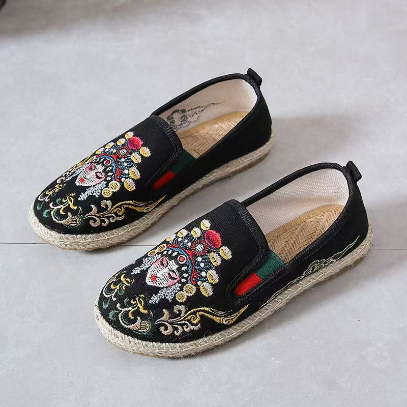 รองเท้าผู้หญิงพื้นเรียบปักลายผ - Embroidery Shoes บทวิจารณ์และราคา