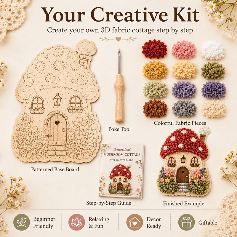ชุดงานฝีมือ DIY บ้านเห็ด 3 มิต - Embroidery Needles บทวิจารณ์และราคา