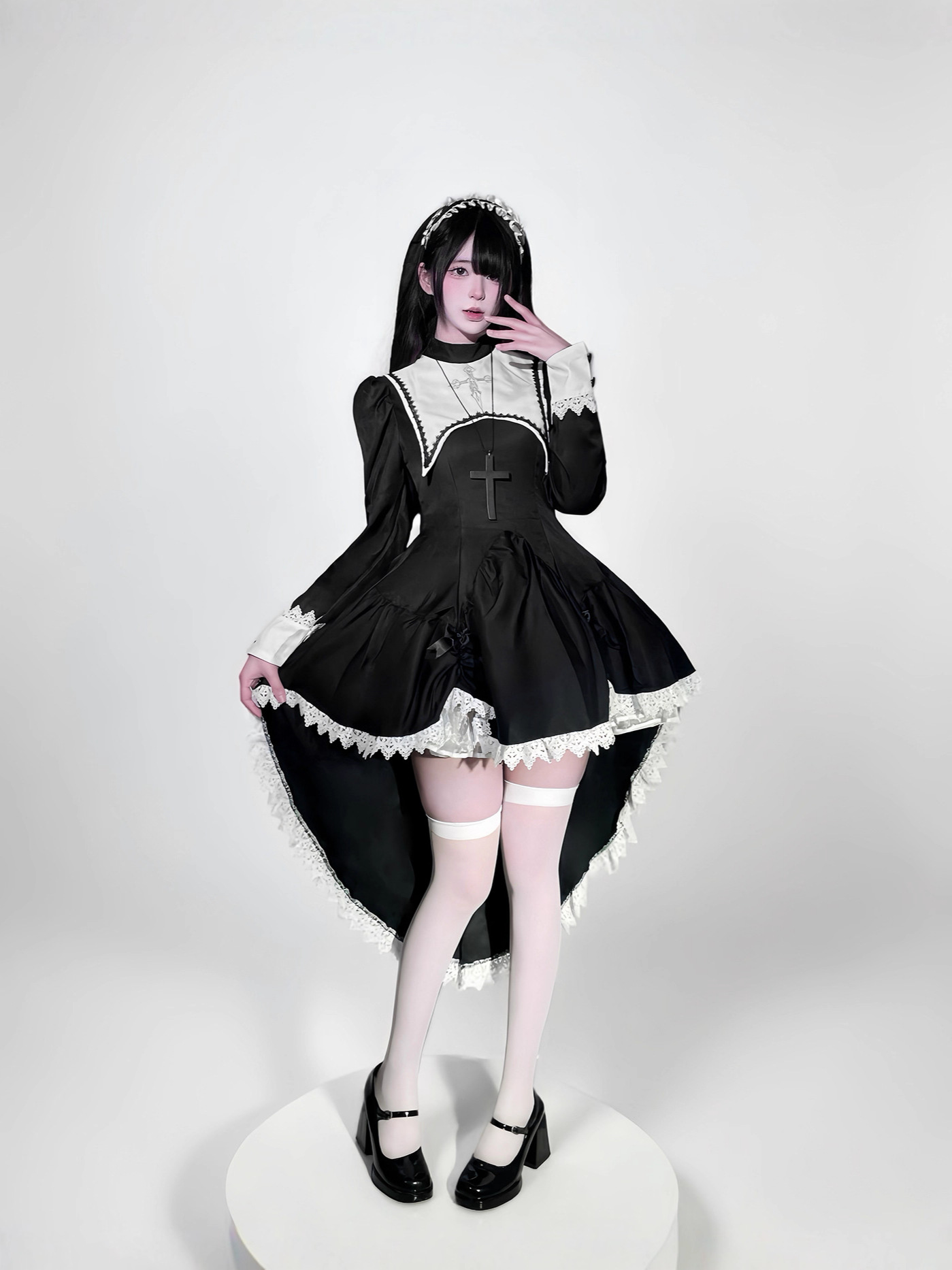 ชุดคอสเพลย์แม่ชีสไตล์โกธิค ปัก - Embroidery Dress บทวิจารณ์และราคา