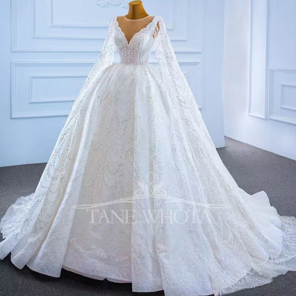 Vestido Casamento 2025 O-คอยาว - Embroidery Organza บทวิจารณ์และราคา