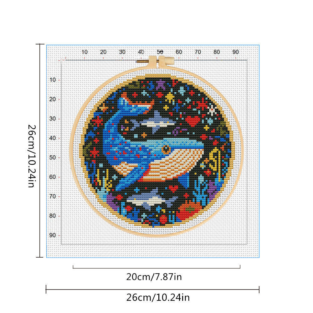 DIY ปักครอสติปลาวาฬเย็บปักถักร - Embroidery Whale บทวิจารณ์และราคา