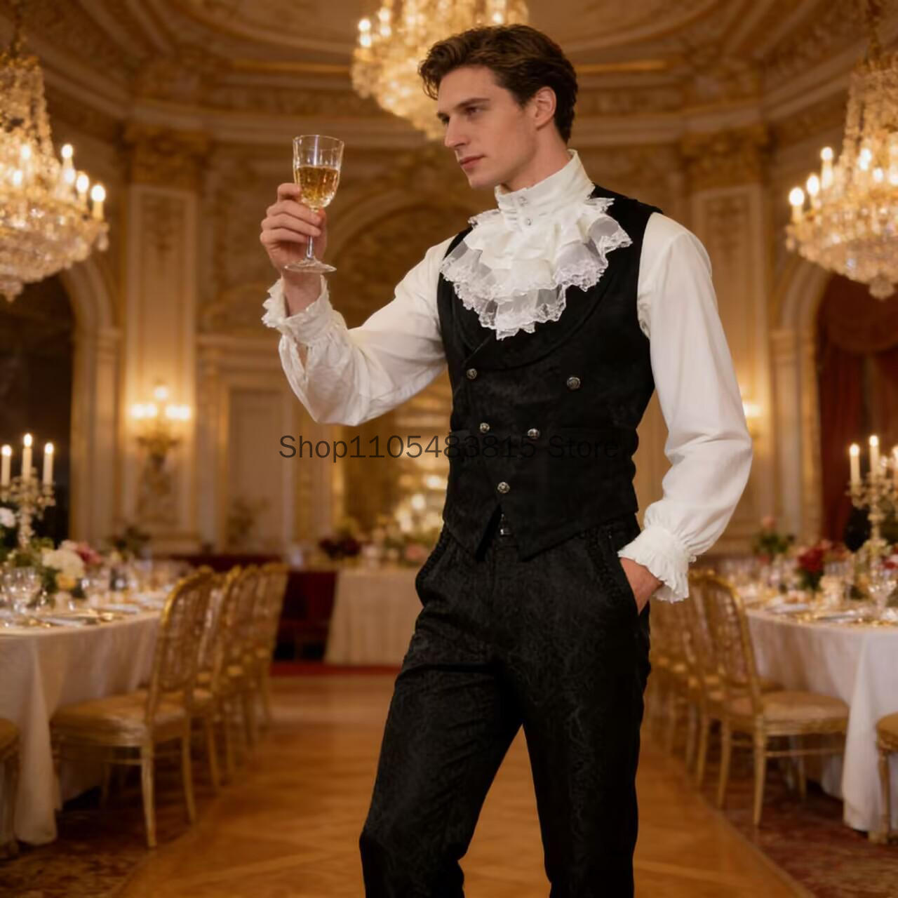 เสื้อกั๊กผู้ชายสไตล์ยุคกลาง ปั - Embroidery Vest บทวิจารณ์และราคา