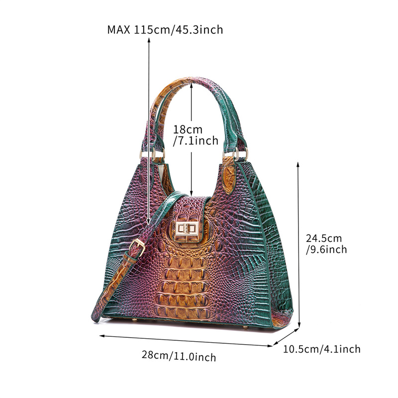 กระเป๋าถือลายจระเข้แฟชั่นสำหรั - Embroidery Design Patterns Flowers บทวิจารณ์และราคา