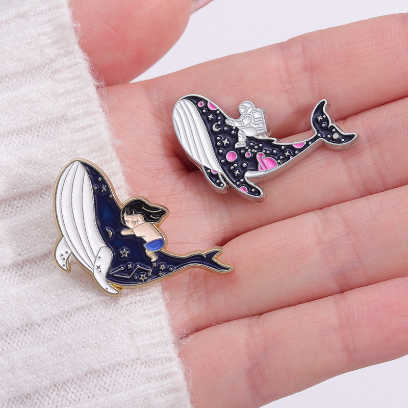 เข็มกลัดเคลือบรูปปลาวาฬทะเลเข็ - Embroidery Whale บทวิจารณ์และราคา
