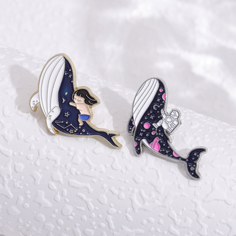 เข็มกลัดเคลือบรูปปลาวาฬทะเลเข็ - Embroidery Whale บทวิจารณ์และราคา