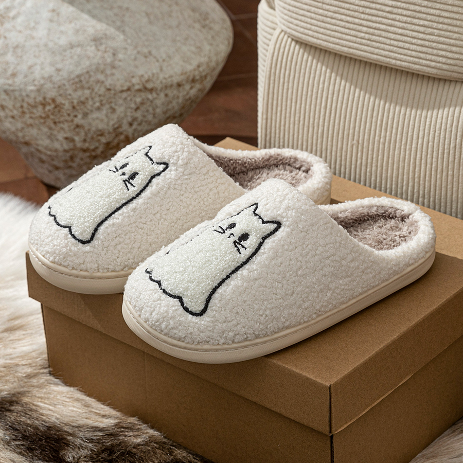 รองเท้าแตะผู้หญิงลายแมวน่ารัก  - Embroidery Shoes บทวิจารณ์และราคา