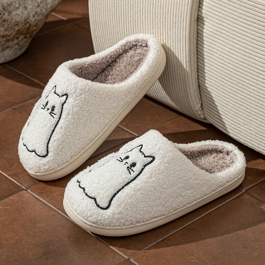 รองเท้าแตะผู้หญิงลายแมวน่ารัก  - Embroidery Shoes บทวิจารณ์และราคา