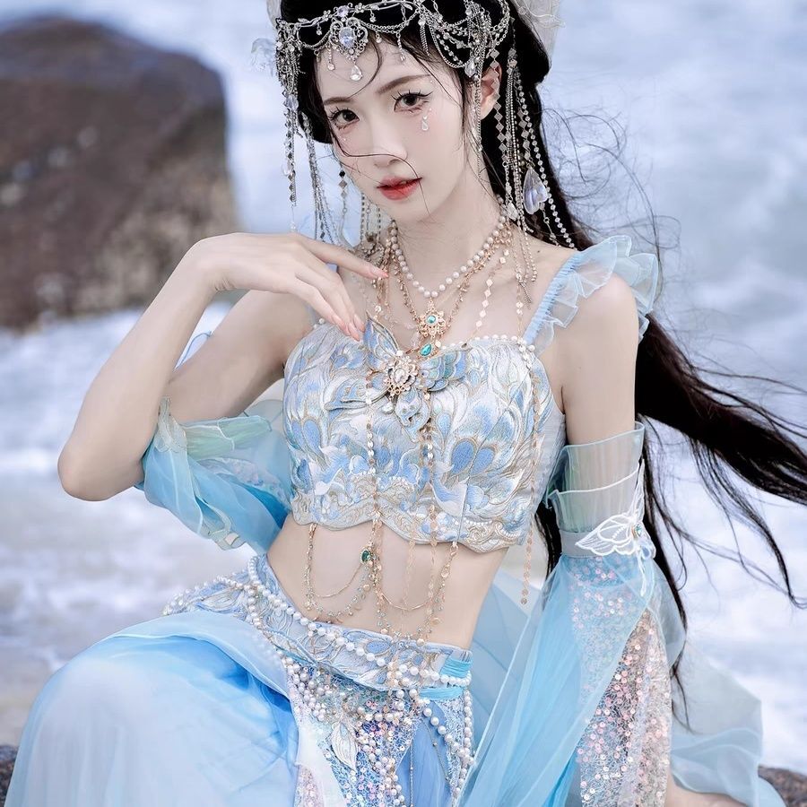 ชุดคอสเพลย์นางเงือกสไตล์แปลกให - Embroidery Dress บทวิจารณ์และราคา