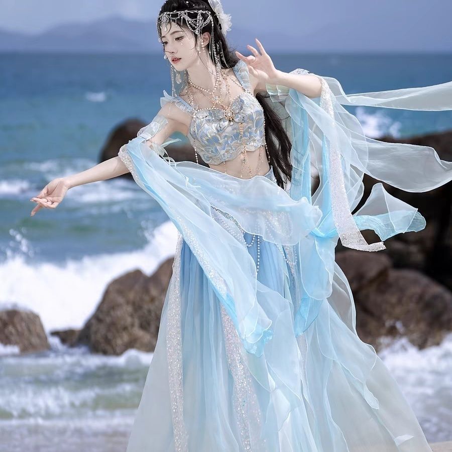 ชุดคอสเพลย์นางเงือกสไตล์แปลกให - Embroidery Dress บทวิจารณ์และราคา