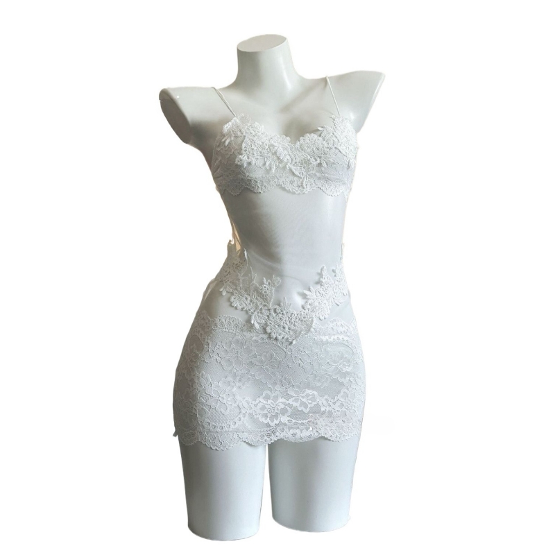 ชุดเดรสลูกไม้เซ็กซี่ปักลายฉลุ  - Embroidery Dress บทวิจารณ์และราคา