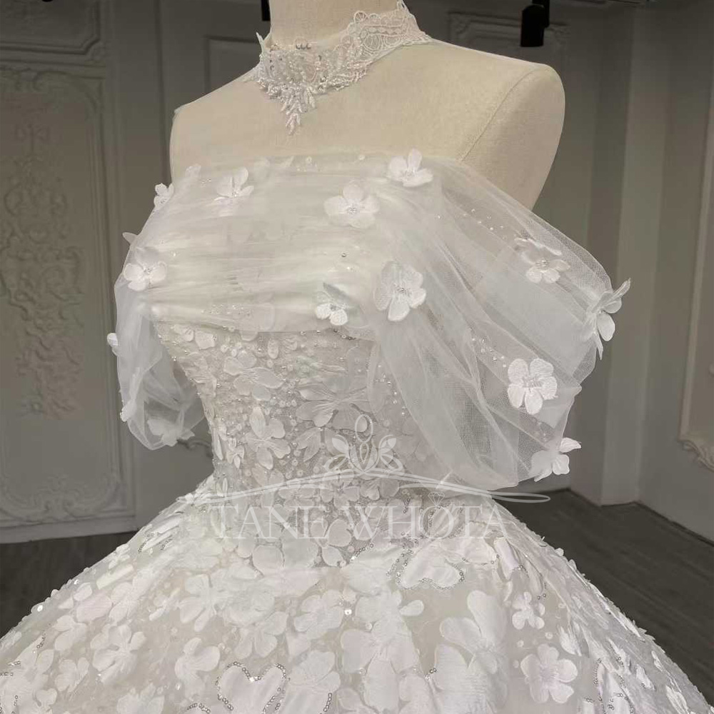 หรูหราSequinedชุดแต่งงาน2025 S - Embroidery Organza บทวิจารณ์และราคา